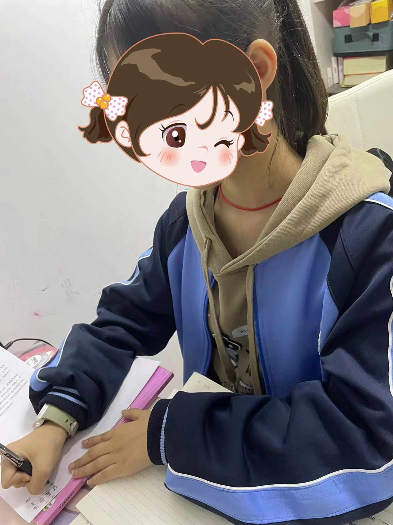 美美在學(xué)習(xí)。圖片由浙大兒院提供